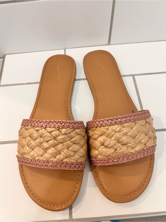 Universal Thread Shoes - Universal Thread Dez Slip On Casual Boho Summer Sandals Pink Woven Size 9